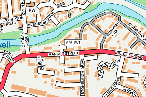 M26 1WT map - OS OpenMap – Local (Ordnance Survey)