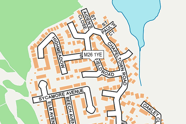 M26 1YE map - OS OpenMap – Local (Ordnance Survey)