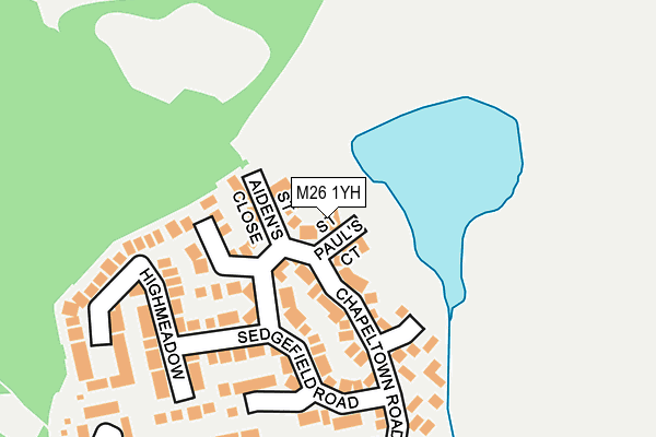 M26 1YH map - OS OpenMap – Local (Ordnance Survey)