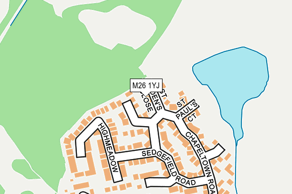 M26 1YJ map - OS OpenMap – Local (Ordnance Survey)