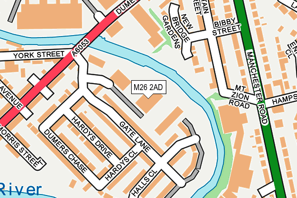 M26 2AD map - OS OpenMap – Local (Ordnance Survey)