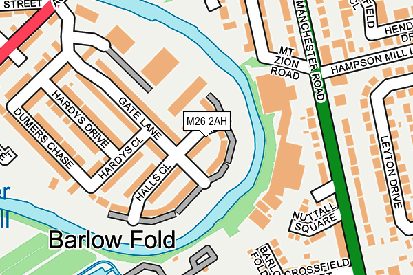 M26 2AH map - OS OpenMap – Local (Ordnance Survey)