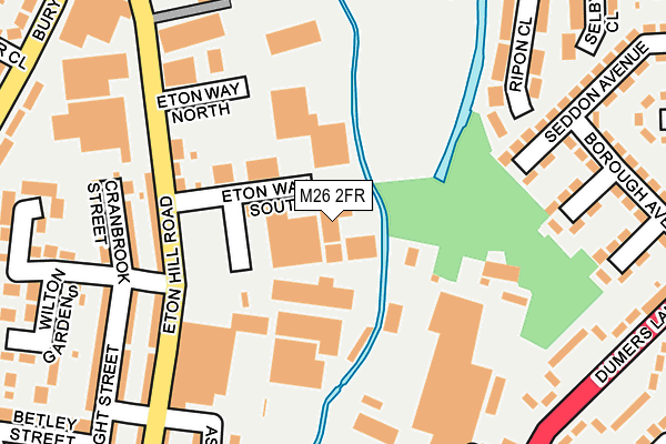 M26 2FR map - OS OpenMap – Local (Ordnance Survey)