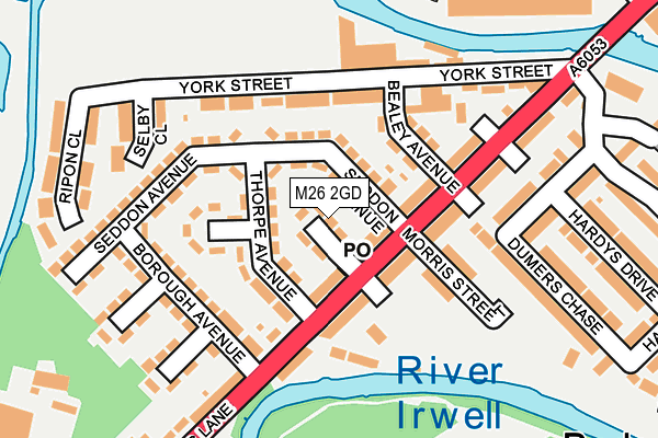 M26 2GD map - OS OpenMap – Local (Ordnance Survey)