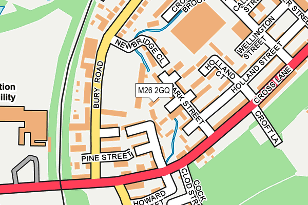 M26 2GQ map - OS OpenMap – Local (Ordnance Survey)