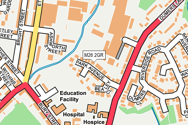 M26 2GR map - OS OpenMap – Local (Ordnance Survey)