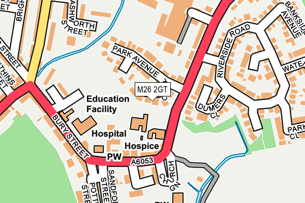 M26 2GT map - OS OpenMap – Local (Ordnance Survey)