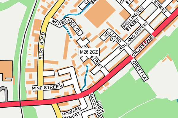 M26 2GZ map - OS OpenMap – Local (Ordnance Survey)