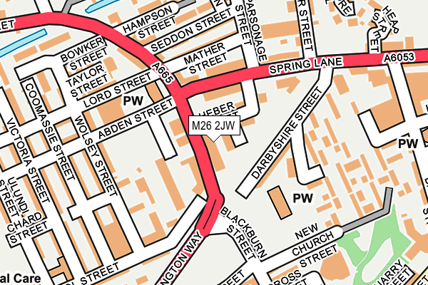 M26 2JW map - OS OpenMap – Local (Ordnance Survey)