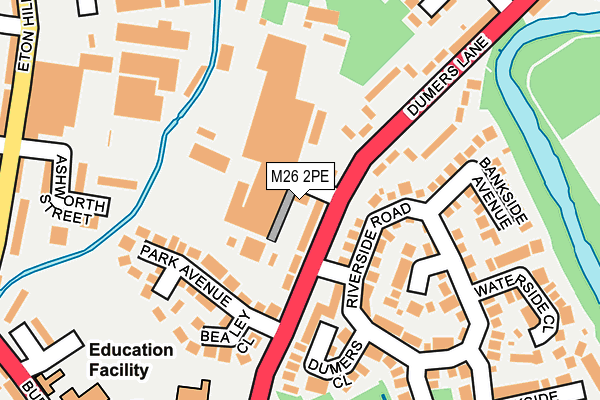 M26 2PE map - OS OpenMap – Local (Ordnance Survey)