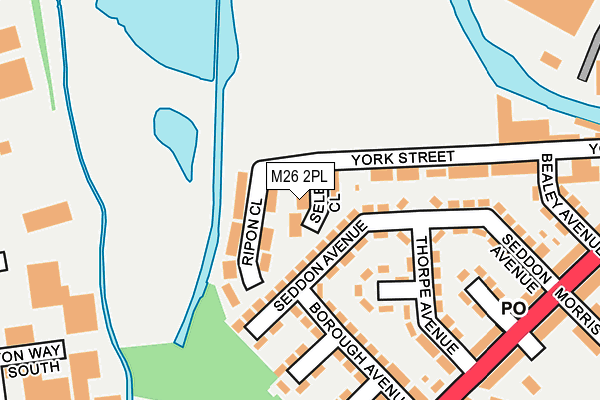 M26 2PL map - OS OpenMap – Local (Ordnance Survey)