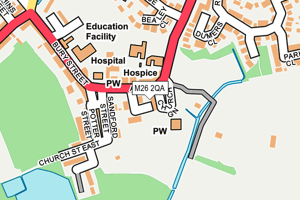 M26 2QA map - OS OpenMap – Local (Ordnance Survey)