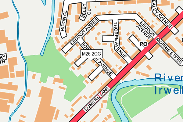 M26 2QG map - OS OpenMap – Local (Ordnance Survey)