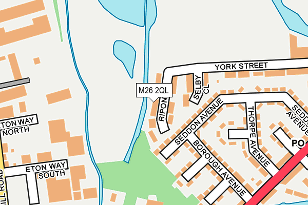 M26 2QL map - OS OpenMap – Local (Ordnance Survey)