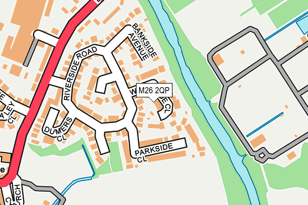 M26 2QP map - OS OpenMap – Local (Ordnance Survey)