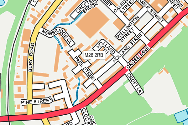 M26 2RB map - OS OpenMap – Local (Ordnance Survey)