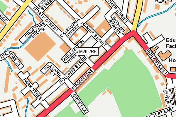 M26 2RE map - OS OpenMap – Local (Ordnance Survey)