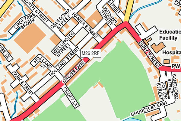 M26 2RF map - OS OpenMap – Local (Ordnance Survey)