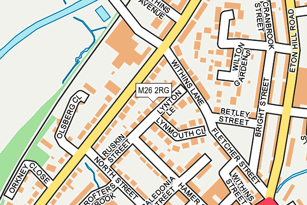 M26 2RG map - OS OpenMap – Local (Ordnance Survey)