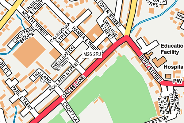 M26 2RJ map - OS OpenMap – Local (Ordnance Survey)