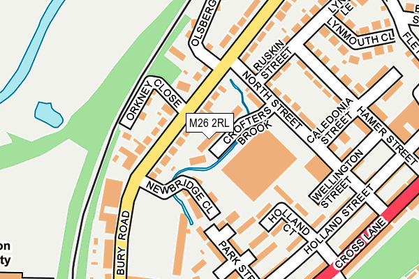 M26 2RL map - OS OpenMap – Local (Ordnance Survey)