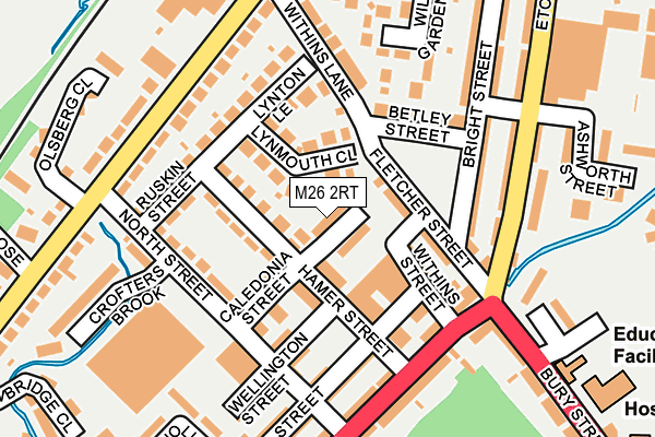 M26 2RT map - OS OpenMap – Local (Ordnance Survey)