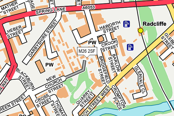 M26 2SF map - OS OpenMap – Local (Ordnance Survey)