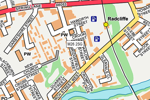 M26 2SG map - OS OpenMap – Local (Ordnance Survey)