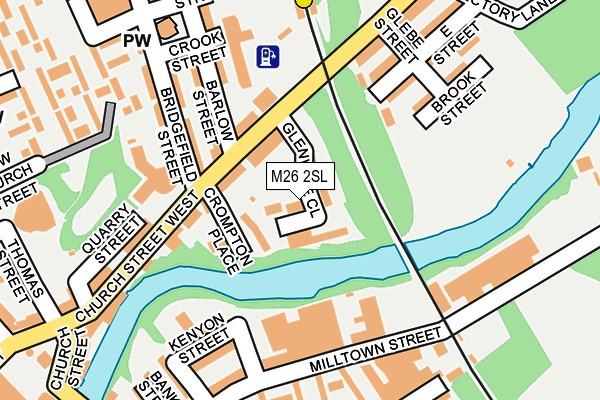 M26 2SL map - OS OpenMap – Local (Ordnance Survey)