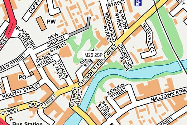 M26 2SP map - OS OpenMap – Local (Ordnance Survey)