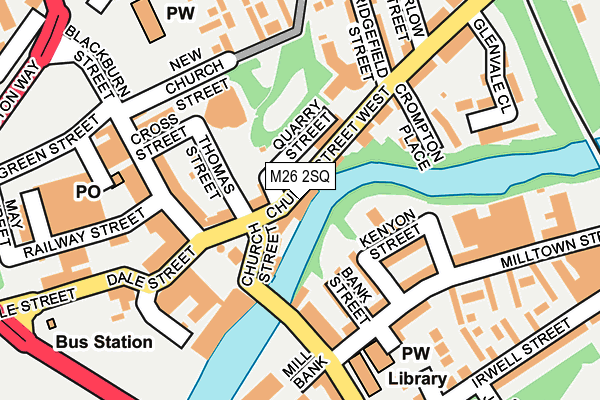 M26 2SQ map - OS OpenMap – Local (Ordnance Survey)