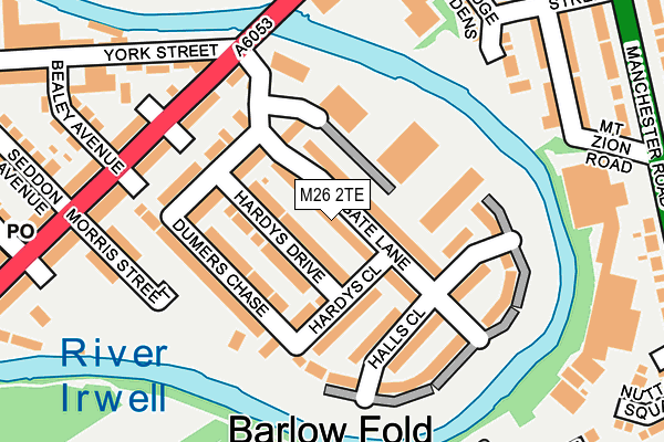 M26 2TE map - OS OpenMap – Local (Ordnance Survey)