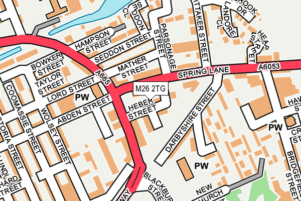 M26 2TG map - OS OpenMap – Local (Ordnance Survey)