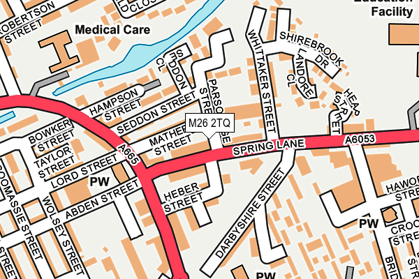 M26 2TQ map - OS OpenMap – Local (Ordnance Survey)