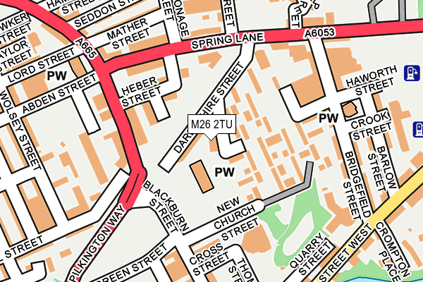 M26 2TU map - OS OpenMap – Local (Ordnance Survey)