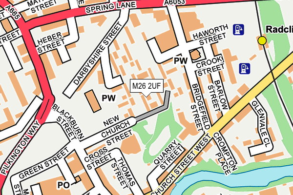 M26 2UF map - OS OpenMap – Local (Ordnance Survey)