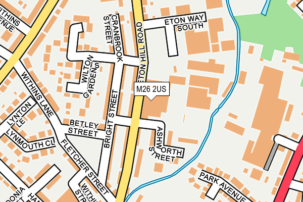 M26 2US map - OS OpenMap – Local (Ordnance Survey)