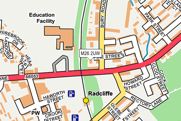 M26 2UW map - OS OpenMap – Local (Ordnance Survey)