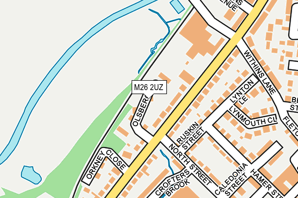 M26 2UZ map - OS OpenMap – Local (Ordnance Survey)