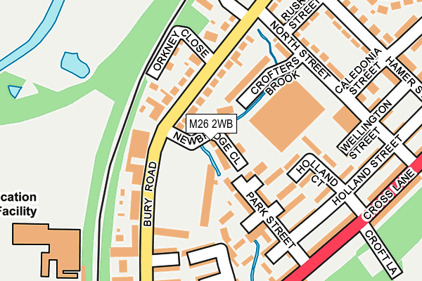 M26 2WB map - OS OpenMap – Local (Ordnance Survey)