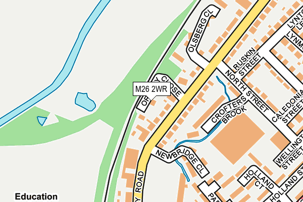 M26 2WR map - OS OpenMap – Local (Ordnance Survey)