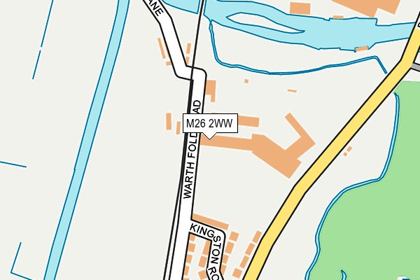 M26 2WW map - OS OpenMap – Local (Ordnance Survey)