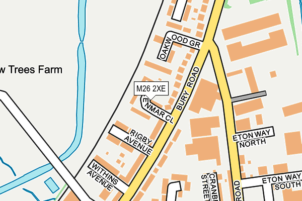 M26 2XE map - OS OpenMap – Local (Ordnance Survey)