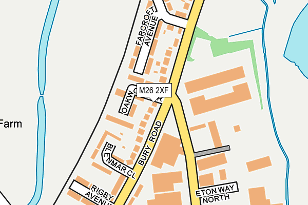 M26 2XF map - OS OpenMap – Local (Ordnance Survey)