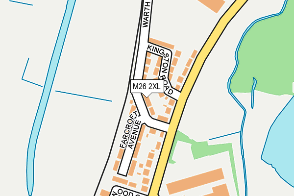 M26 2XL map - OS OpenMap – Local (Ordnance Survey)