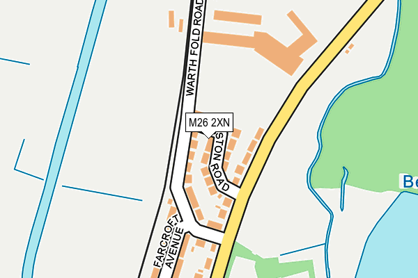 M26 2XN map - OS OpenMap – Local (Ordnance Survey)