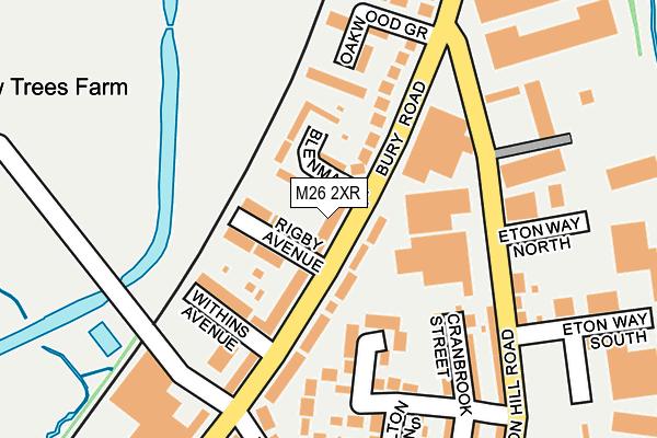 M26 2XR map - OS OpenMap – Local (Ordnance Survey)