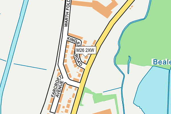 M26 2XW map - OS OpenMap – Local (Ordnance Survey)