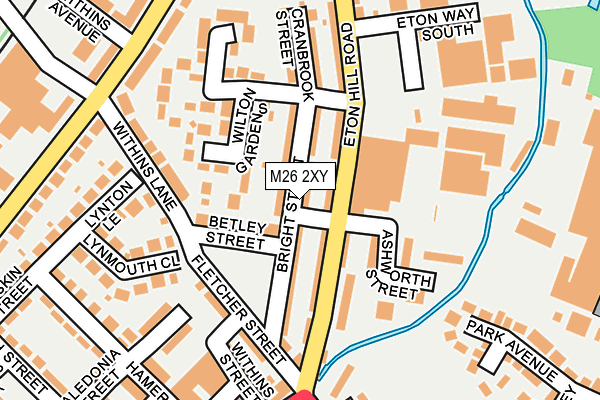 M26 2XY map - OS OpenMap – Local (Ordnance Survey)