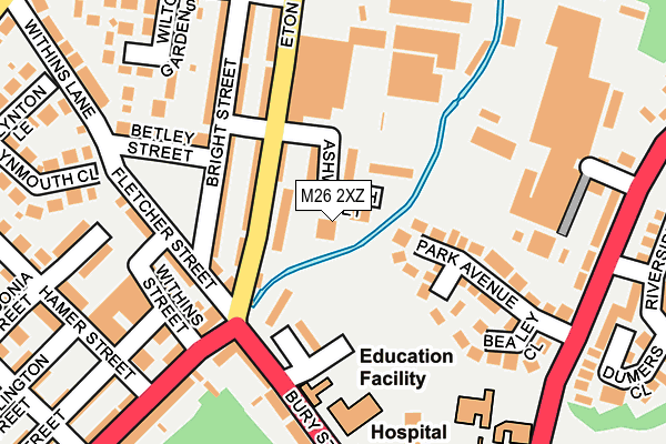 M26 2XZ map - OS OpenMap – Local (Ordnance Survey)